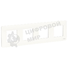 Рамка 4-м UNICA STUDIO бел. SchE NU200818