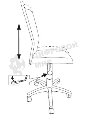 Кресло Бюрократ KD-9 салатовый, сетка, 120 кг