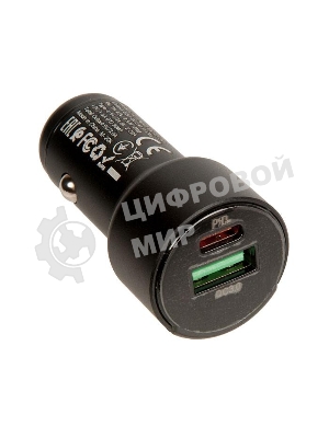 Автомобильная зарядка (от прикуривателя) HOCO Z42, PD20, QC3.0, один порт USB, один порт Type-C, черный