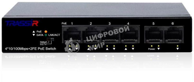 Коммутатор Trassir TR-NS1106-60-4POE