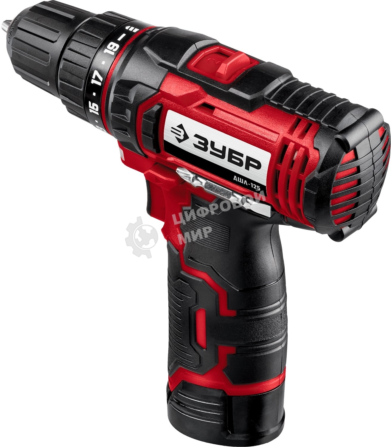 Дрель-шуруповерт аккумуляторная ЗУБР ДШЛ-125-22, Аккумуляторная, 12В, 2 АКБ, Кейс