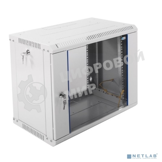 Шкаф телеком. настенный разборный 9U (600х350) дверь стекло (ШРН-Э-9.350) (1 коробка)
