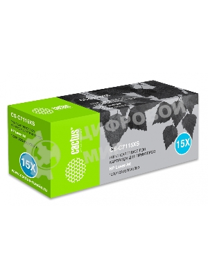 Картридж лазерный Cactus CS-C7115XS черный (3500 стр.) для HP LJ 1200/1220/3300/3380