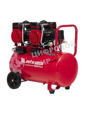 Компрессор безмасляный малошумный SPC 3000/50, 3000 Вт, ресивер 50 л, 520 л/мин MTX