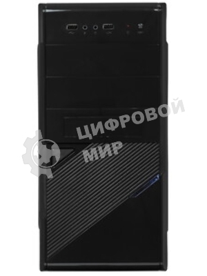 Компьютерный корпус Minitower ExeGate BA-201-UNS400 (mATX, БП UNS400 с вент. 12см, 2*USB, аудио, черный)