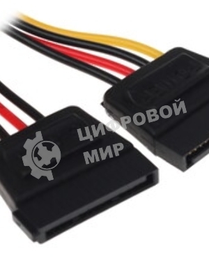 Кабель питания SATA Cablexpert CC-SATAM2F-01, 15pin (M)/2x15pin(F), на 2 SATA устр, 15 см
