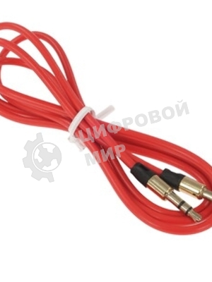 Кабель аудио Cablexpert CCAB-01-35MM-1MR, 3.5 Jack (M)/3.5 Jack (M), красный. 1м, блистер