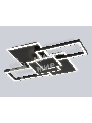 Потолочный светодиодный светильник Ambrella light FA1032/5 BK черный 95W 3000K-6400K 705*500*95 (ПДУ ИК)