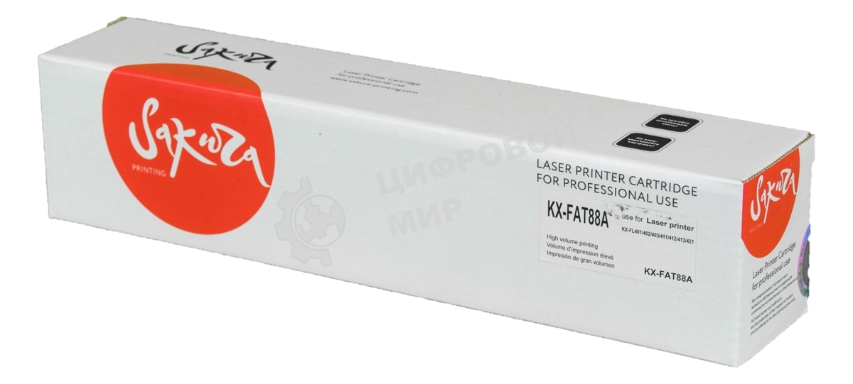 Картридж Sakura KXFAT88A для Panasonic KX-FL403/FL423/FLC413/FLC418, черный, 2000 к.