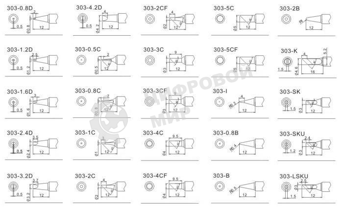 Жало паяльное Quick 303-1C
