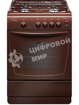 Плита газовая Gefest ПГ 1200 С6 К43 коричневый, конфорок 4 шт, духовка 63 л, 60 см x 85 см x 60 см