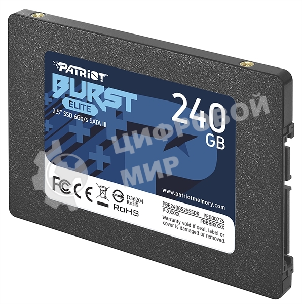 Накопитель SSD Patriot Burst Elite, 240Gb, SATA, 2.5