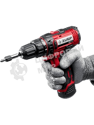 Дрель-шуруповерт Зубр ДШЛ-125-22, 12 В, 2 Ач, 30 Нм, щеточный