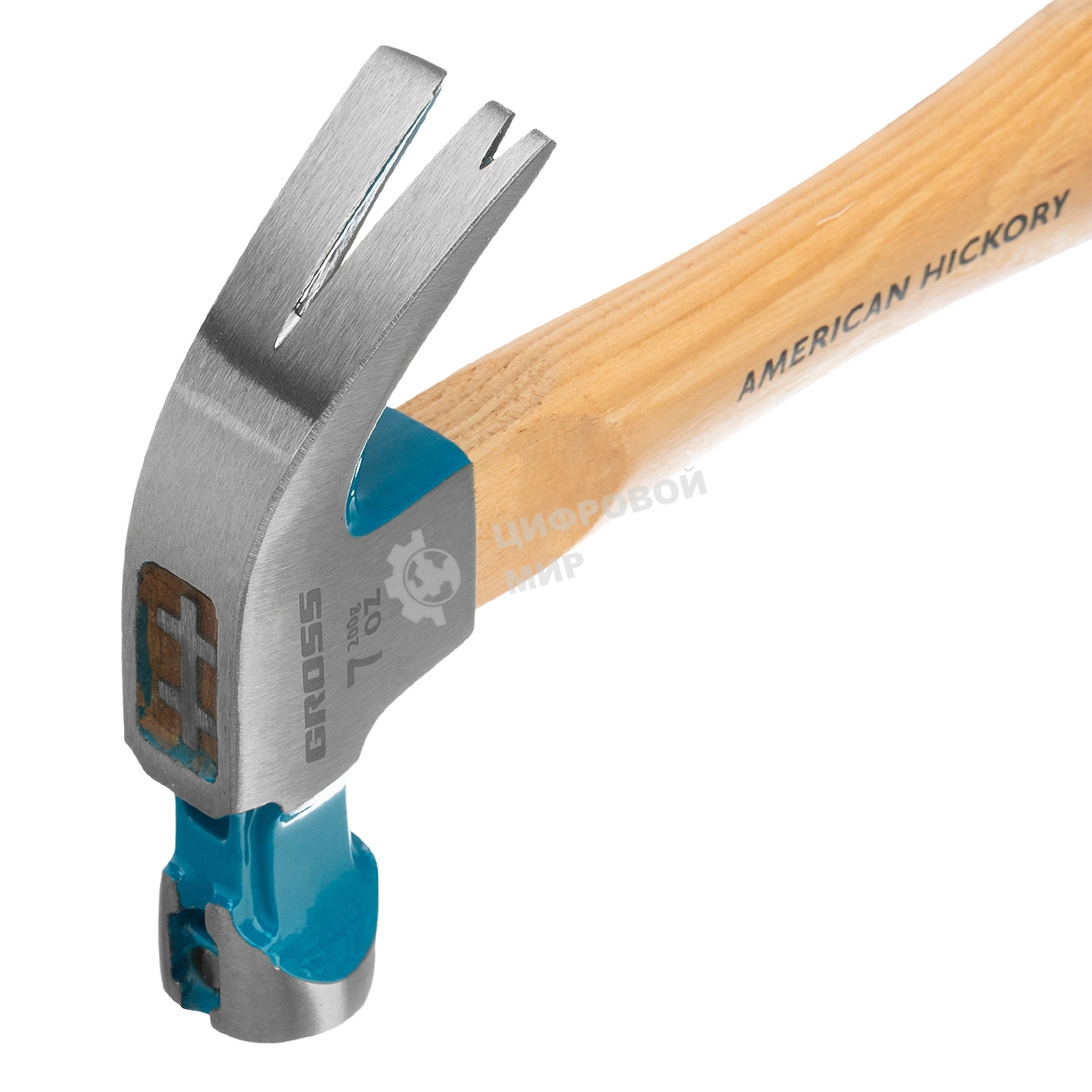 Молоток-гвоздодер Gross AMERICAN HICKORY 10414 200 г, угол 45 магнит обрезиненная рукоятка