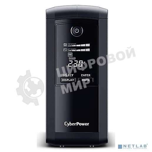 Источник бесперебойного питания UPS CyberPower VP1000EILCD Line-Interactive 1000VA/550W USB/RS-232/RJ11/45 (6 IEC С13)