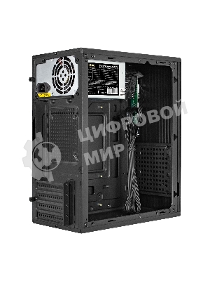 Компьютерный корпус Minitower ExeGate BAA-308MU2-AAA400 (mATX, БП AAA400 с вент. 8см, 1хUSB+2хUSB 3.0, HD Audio, черный)