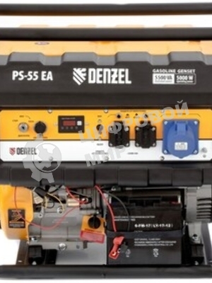 Электрогенератор бензиновый Denzel PS-55EA, 5.5 кВт, 85 дБ, 86 кг