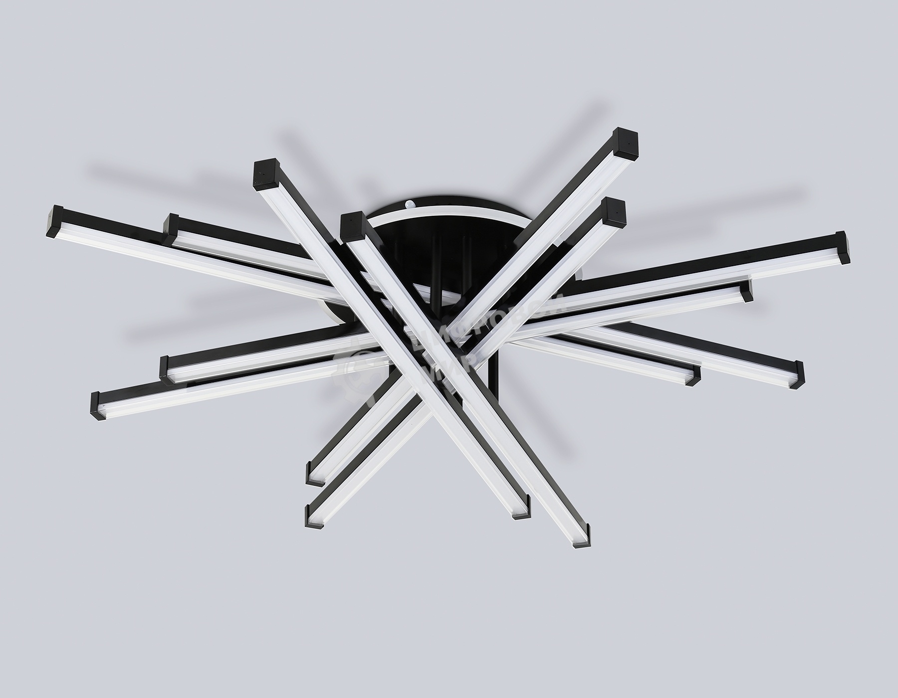 Потолочный светодиодный светильник Ambrella light FL6276 BK 119W черный 3000K-6400K+RGB 800*800*165 (ПДУ ИК)