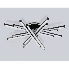Потолочный светодиодный светильник Ambrella light FL6276 BK 119W черный 3000K-6400K+RGB 800*800*165 (ПДУ ИК)