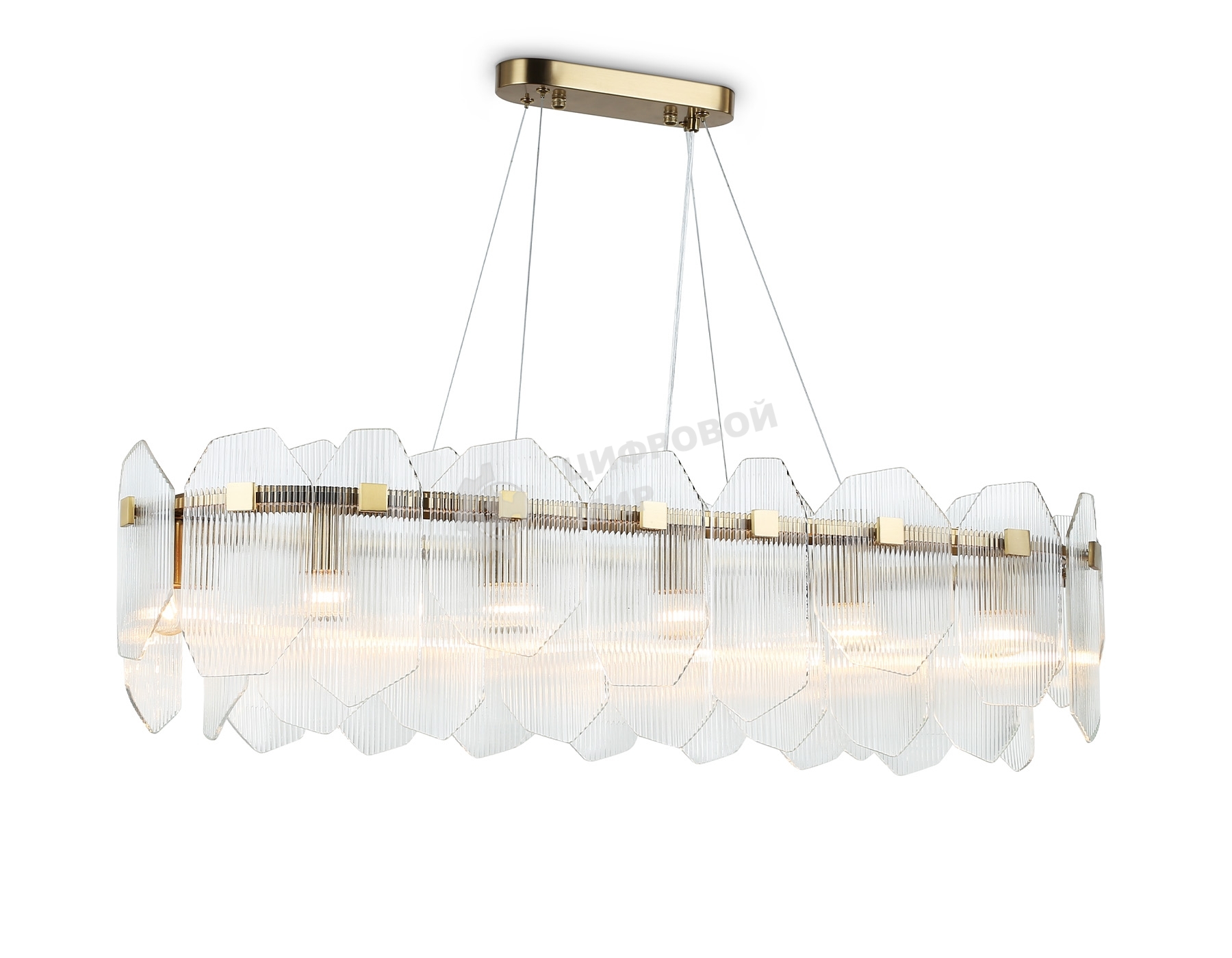 Светильник Ambrella light LH31255/12 BS/CL латунь/прозрачный E14*12 max 40W 1000*340*270