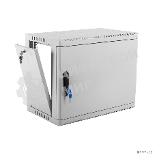 Шкаф коммутационный ЦМО (ШРН-9.500.1) настенный 9U 600x529 мм пер. дв. металл 200 кг серый 470 мм 180 град.