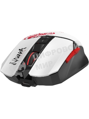 Мышь беспроводная A4Tech Bloody R36 Ultra черный/белый/красный, 12000dpi, USB, радиоканал, кнопки - 7