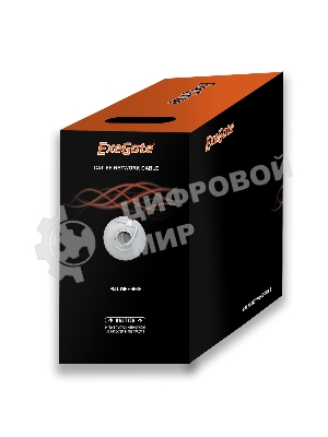 Кабель Exegate FTP 4 пары кат.5e CCA, экран, 305м pullbox, серый