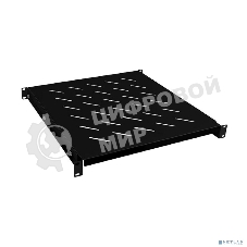 Полка регулируемая CABEUS RA-J018-FC-700-100KG-BK для шкафов и открытых стоек, УСИЛЕННАЯ ДО 100 КГ., (RAL 9004) черный