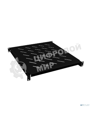 Полка регулируемая CABEUS RA-J018-FC-700-100KG-BK для шкафов и открытых стоек, УСИЛЕННАЯ ДО 100 КГ., (RAL 9004) черный