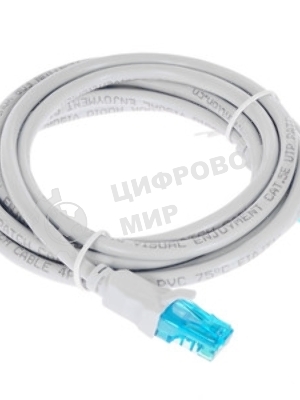Патч-корд Vention прямой UTP cat.5е, RJ45 - 2м. Серый VAP-A10-S200