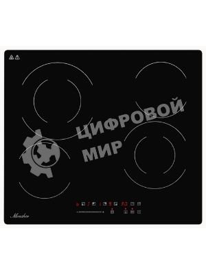 Встраиваемая варочная панель MHE 6022 электрическая, 60 см, 4 конфорки, черный
