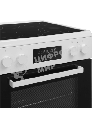 Плита электрическая Maunfeld MEC611CW09TD белый, конфорок 4 шт, духовка 59 л, 60 см x 85 см x 63 см