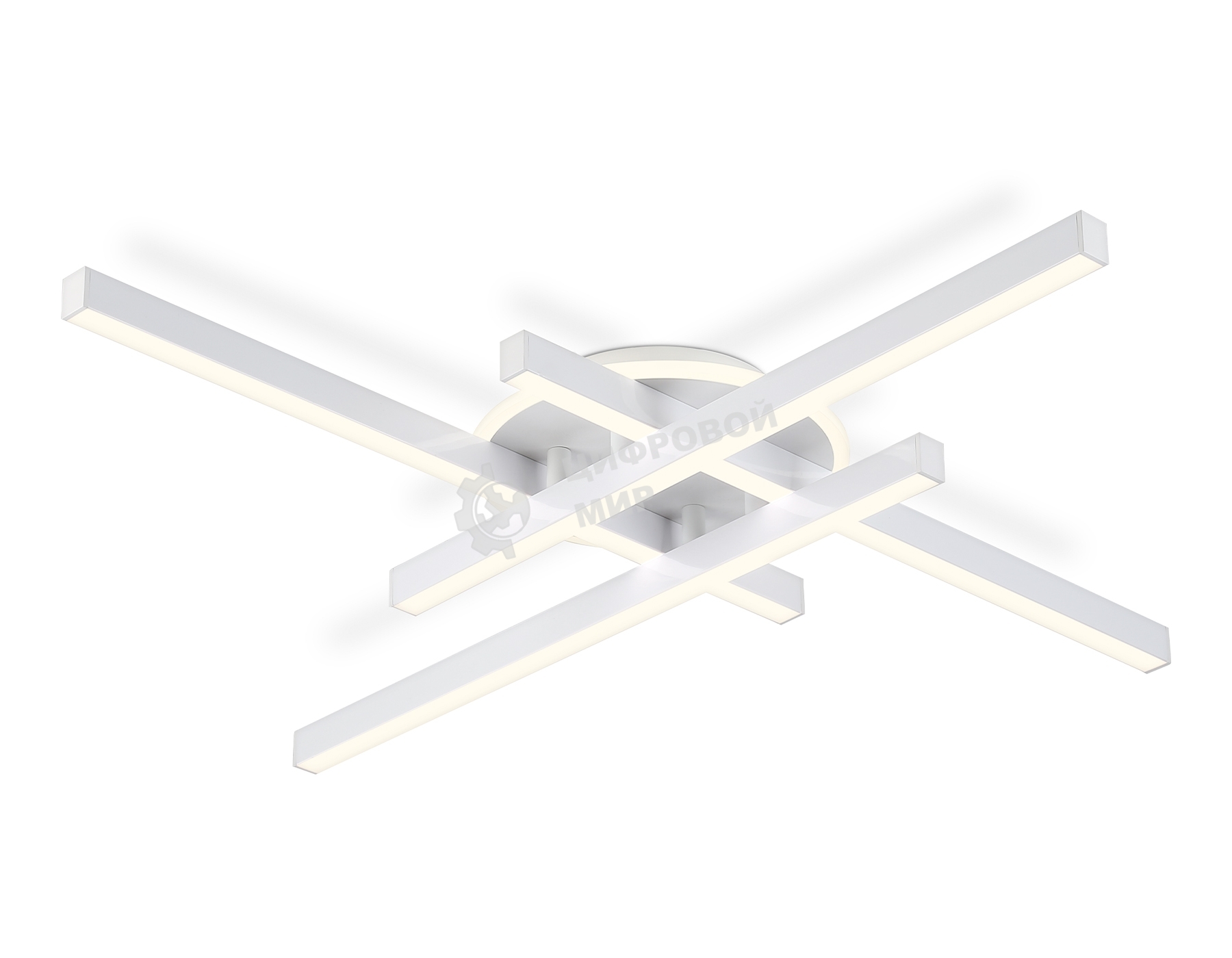 Потолочный светодиодный светильник Ambrella light FL6281 WH белый 58W 3000K-6400K 700*700*85 (ПДУ ИК)