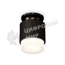 Светильник Ambrella Light XS7511065 SBK/PBK/FR черный песок/черный полированный/белый матовый MR16 GU5.3 (N7926, C7511, N7160)