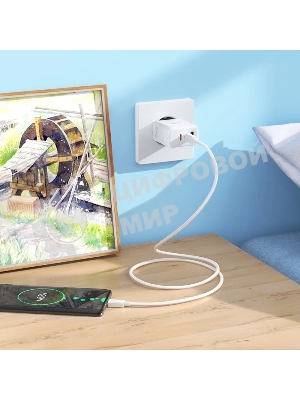 Сетевое зар./устр. Hoco C126A Pure power PD40W three-port(2C1A) charger(EU 40W 3A (PD+QC) универсальное белый