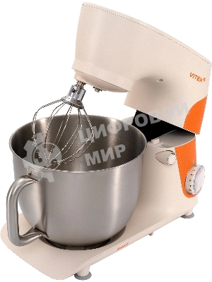 Миксер Vitek VT-PM0331 кремовый, стационарный, 1800 Вт, 5.5 л, 10 скоростей