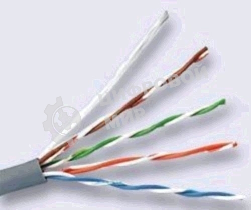 Кабель сетевой HQ Solid Cu 4 pair 0.42мм cat5E 305м серый (43648)