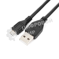 Кабель Gembird/Cablexpert USB 2.0 Pro, AM/microBM 5P, 0.5м, экран, черный, пакет