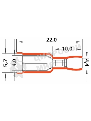 Разъем штекерный изолированный Rexant гнездо 4 мм 1.5-2.5 мм² (РШи-м 2.5-4/РШИм 2-5-4) синий