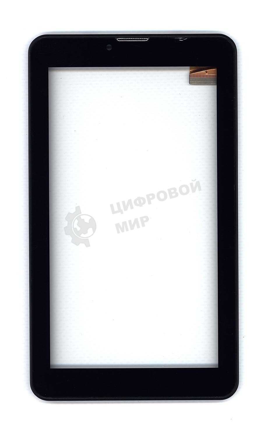 Сенсорное стекло (тачскрин) для Irbis TZ762, черное с рамкой