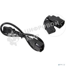 Кабель монитор-компьютер (UPS->уст-во) ExeGate Power EC-0,5P (С13->С14) VDE-250V-3*0.75-CU,10A, 0.5м