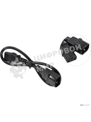 Кабель монитор-компьютер (UPS->уст-во) ExeGate Power EC-0,5P (С13->С14) VDE-250V-3*0.75-CU,10A, 0.5м