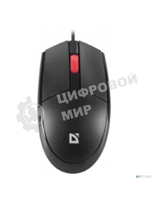 Мышь проводная Defender Delta MM-523 черный, 1000 dpi, USB, кнопки - 3