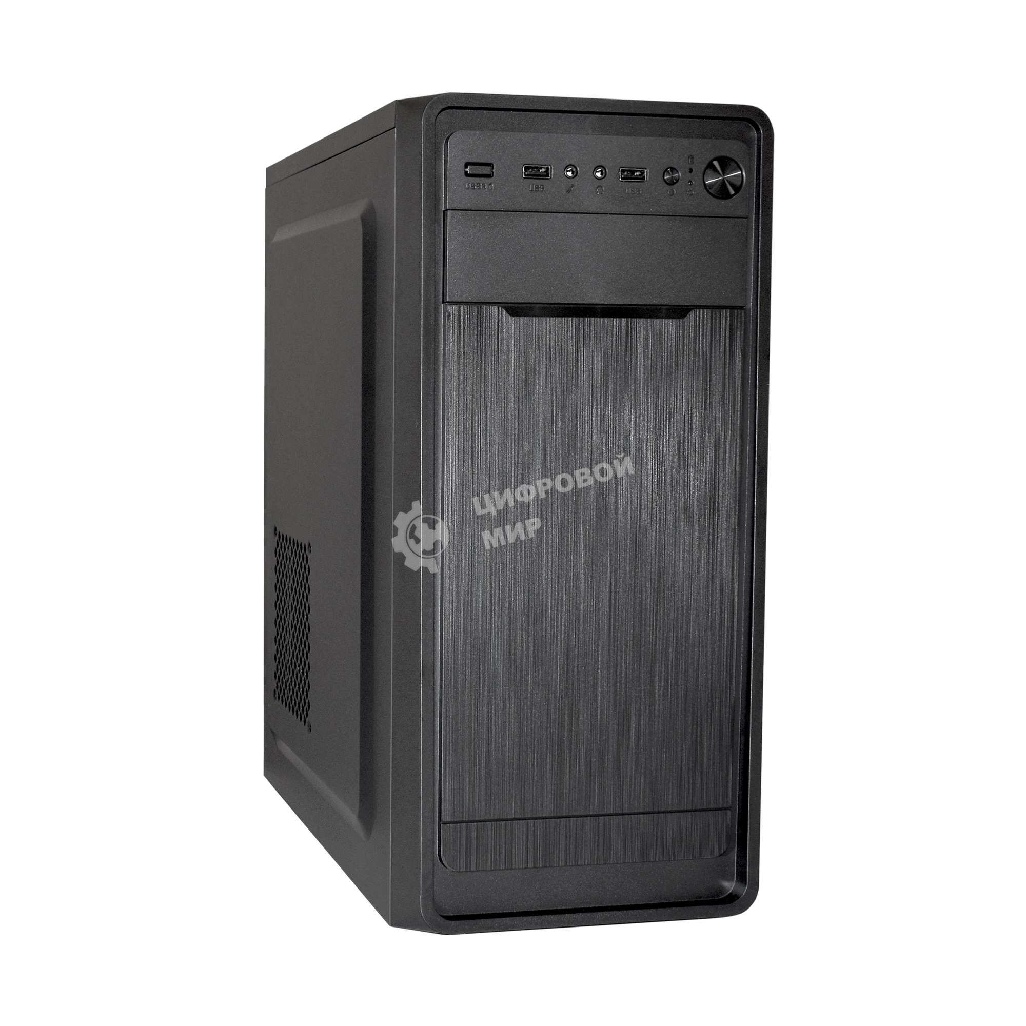 Компьютерный корпус Miditower ExeGate XP-332 Black, ATX, (XP600, Black,120мм), 2*USB, Audio
