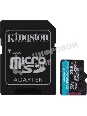 Флеш карта microSDXC 256Gb Kingston SDCG4/256Gb Canvas Go! Plus A2 + adapter