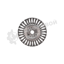 Щетка дисковая для УШМ Kranz крученая стальная проволока, 175мм, отв. 22,23мм