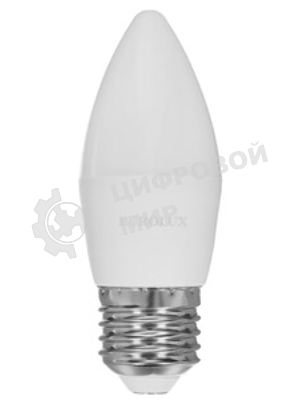Лампа светодиодная EUROLUX LL-E-C37-6W-230-4K-E27 свеча