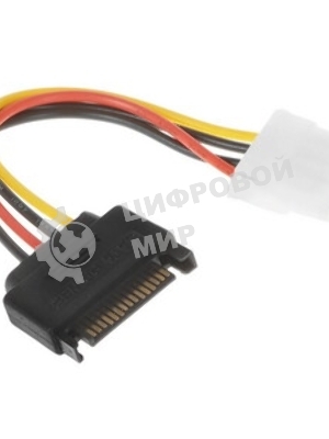 Кабель питания SATA Cablexpert CC-SATA-PS-M, 15 см, sata 15pin/molex 4pin, пакет