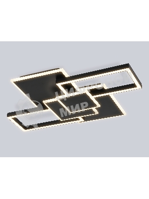 Потолочный светодиодный светильник Ambrella light FA1032/5 BK черный 95W 3000K-6400K 705*500*95 (ПДУ ИК)