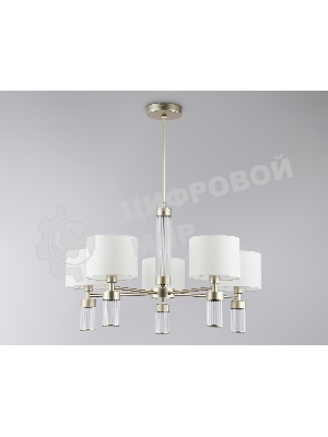 Люстра Ambrella light LH71301/5 CGD/WH золото/белый E14/5 max 40W D680*740